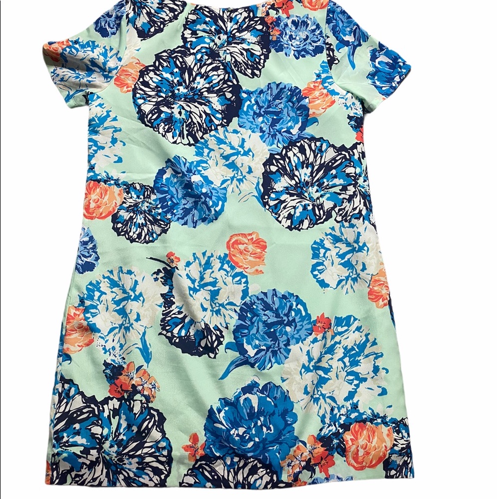 Size 12 J. Crew Floral Short Sleeve Shift Dress - Picture 3 of 10
